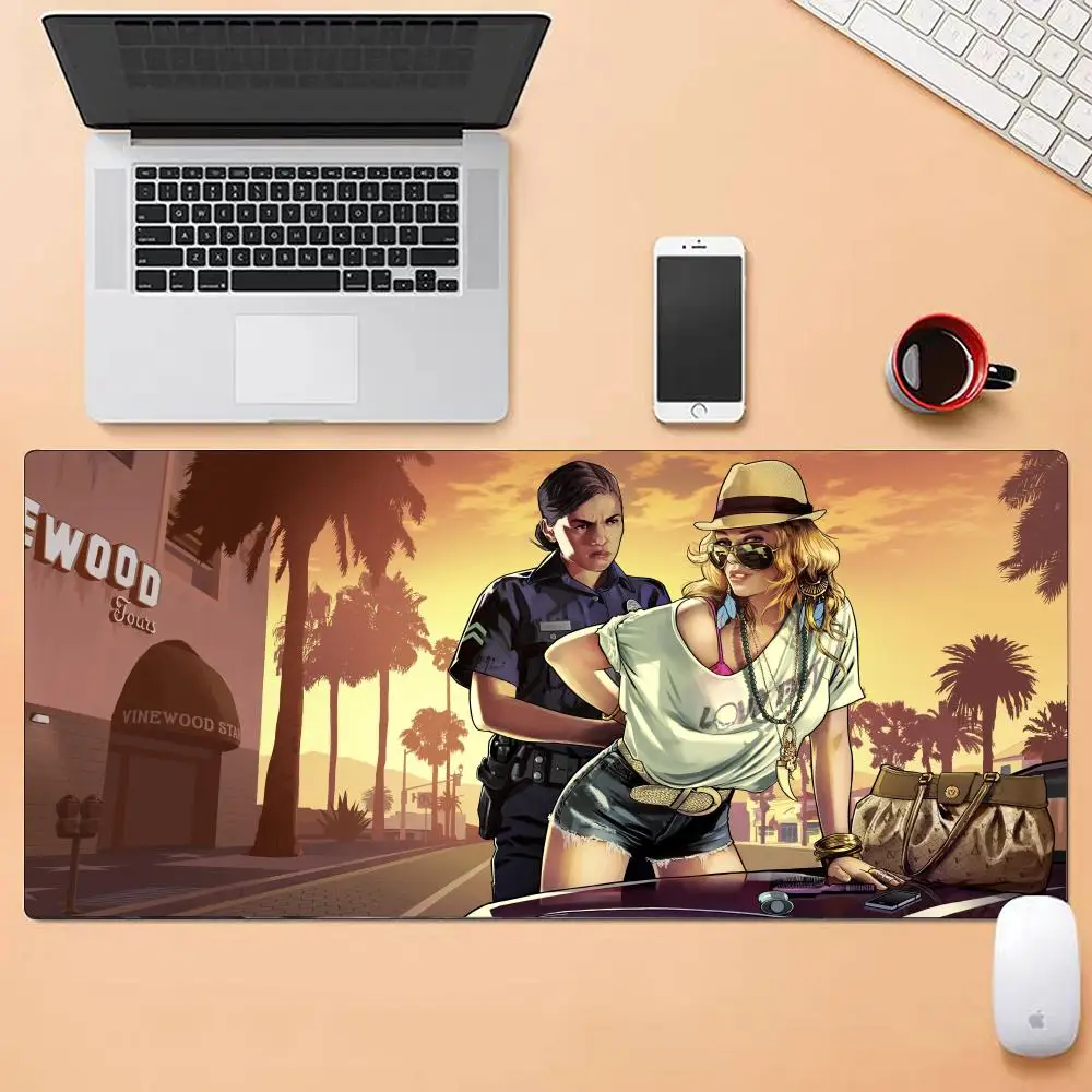 لوحة ماوس GTA أوتوماتيكية من Grand-theft-أحجام متعددة كبيرة مربعة للكمبيوتر المكتبي ألعاب طاولة مفارش مطاطية مضادة للانزلاق