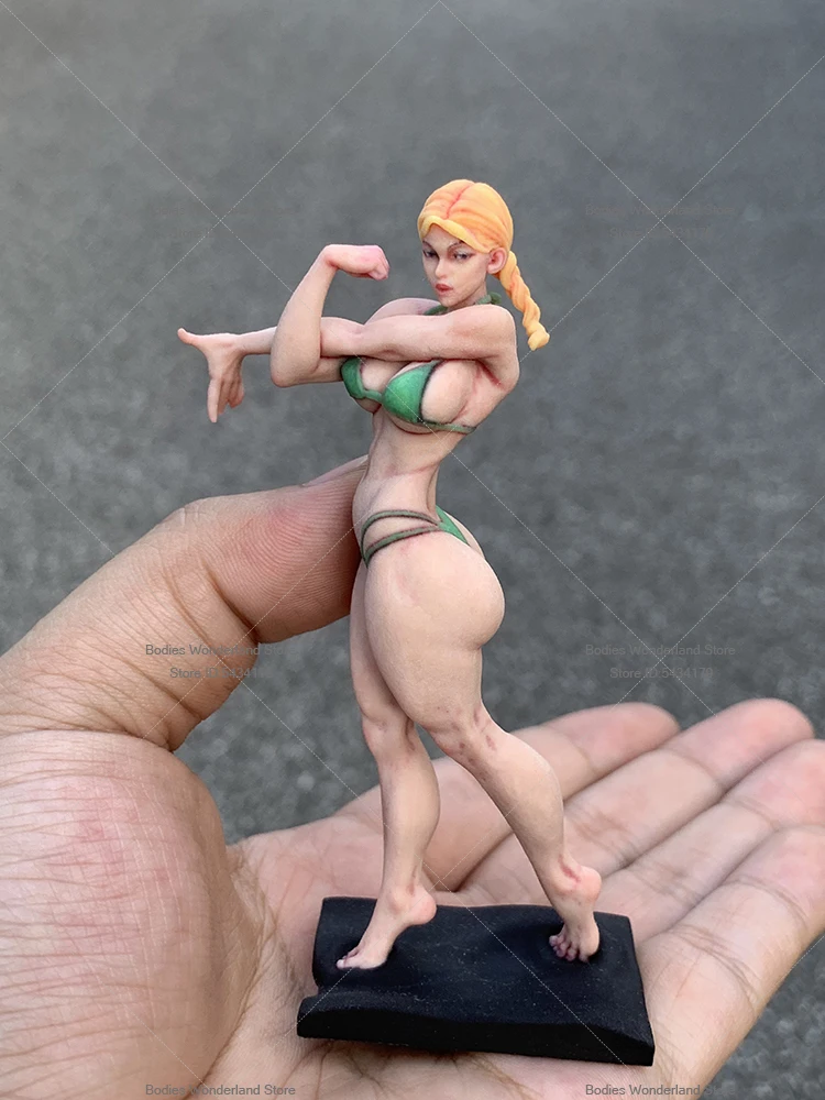 Hecho a mano, escala 1/16, 1/18, soldado femenino, Fitness muscular, belleza, pintura en miniatura, modelo, estatua, figura, colección de muñecos