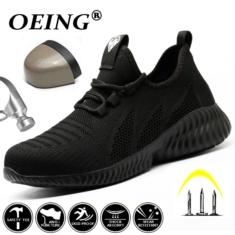 

Lightweight Safety Shoes Men Boots Camouflage Work Shoes Construction Indestructible Shoes Work Sneakers Men Boots Security 2022