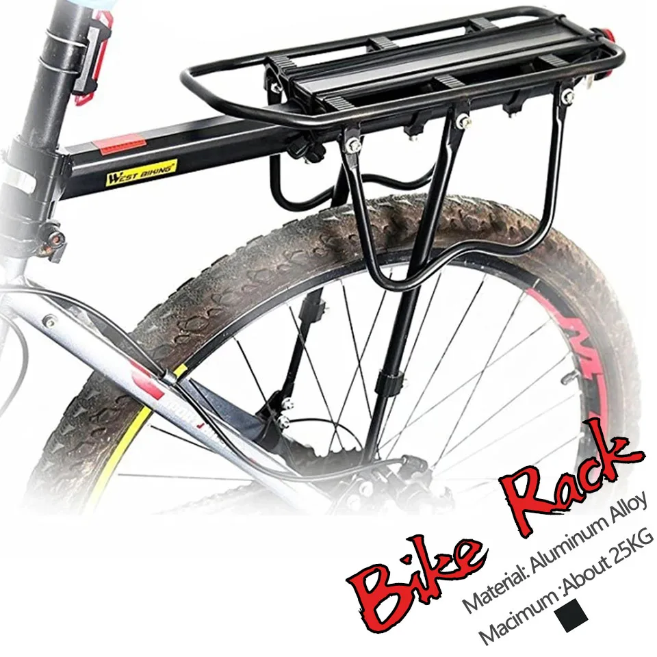 Bike Rack Aluminum Alloy 50KG Luggage Rear Carrier Trunk for Bicycles MTB Bike Rear Shelf Cycling Bicycle Racks