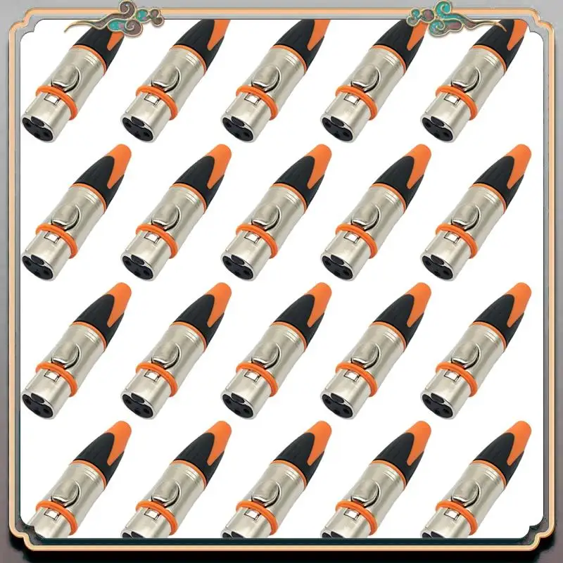 

【2025 NEWLY】XLR Adapter 3Pin Waterproof Metal Female/Male Microphone Connector Plug Straight Balanced Socket 20PCS XLR Plug