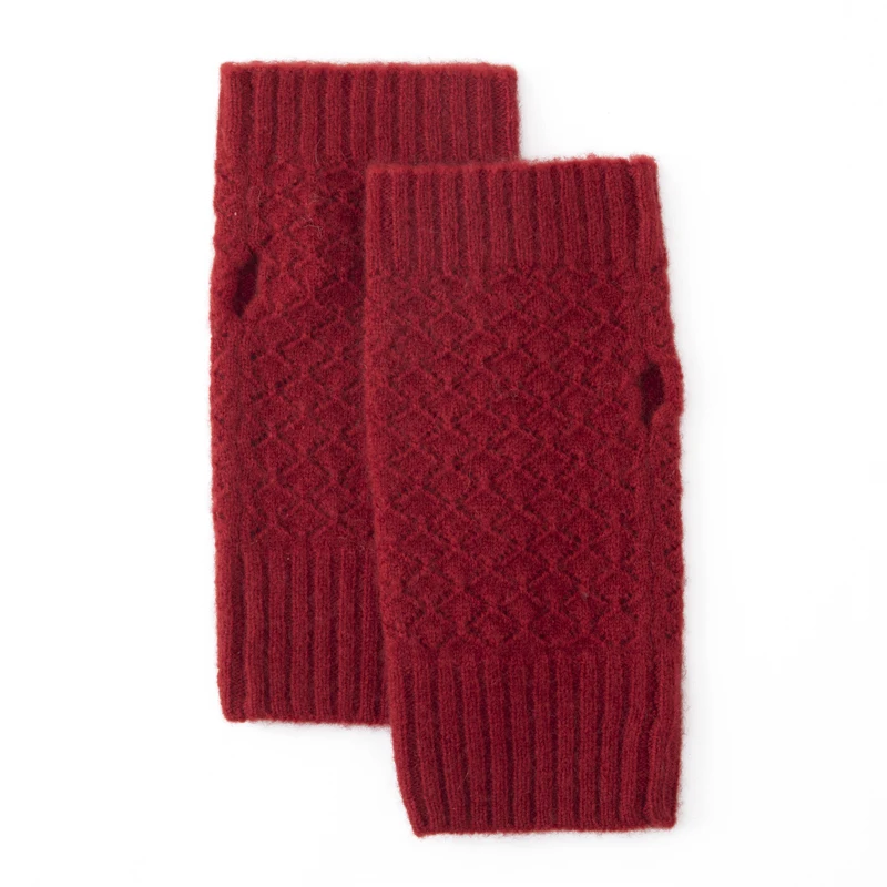 Autumn And Winter Short Pineapple Flower Gloves Cashmere Fake Sleeves Women's Warm And Cold Dew Half Finger Arm Sleeve