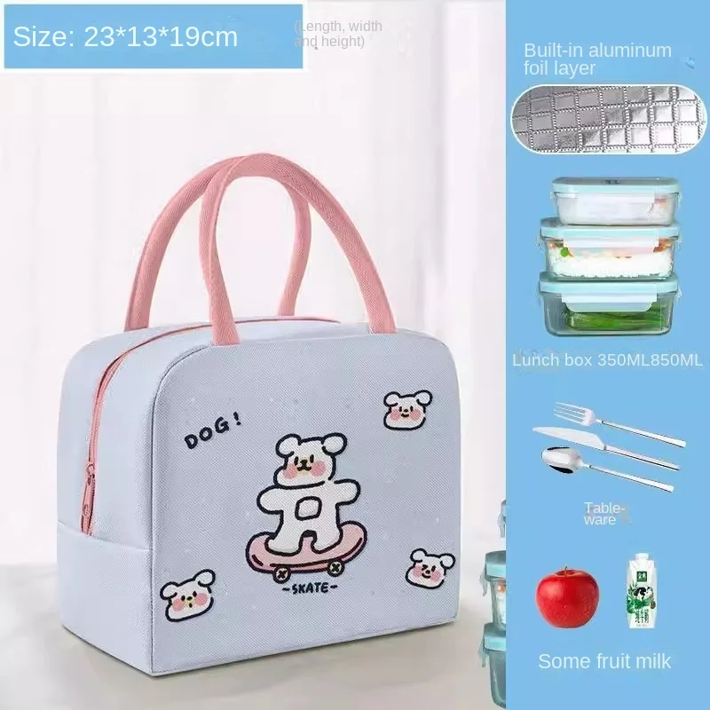 Thermal Bag Cartoon Lunch Bag Insulated Thermal Lunch Box Accessories Tote Food Small Cooler Bag Portable Lunch Box Food Bags