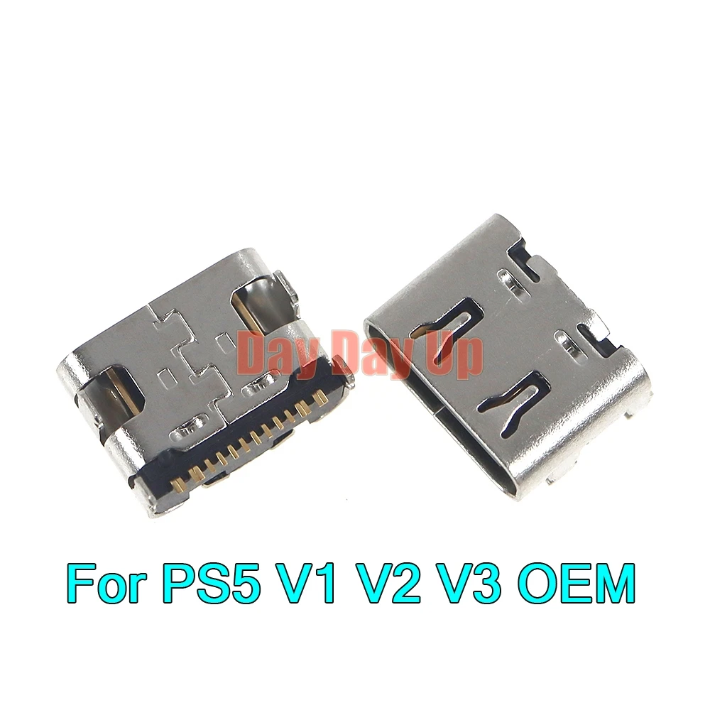 오리지널 OEM 충전 포트, PS5 V1 V2 V3 TYPE-C 충전 소켓, 플레이스테이션 5 전원 인터페이스 V1.0 2.0 3.0, 1PC