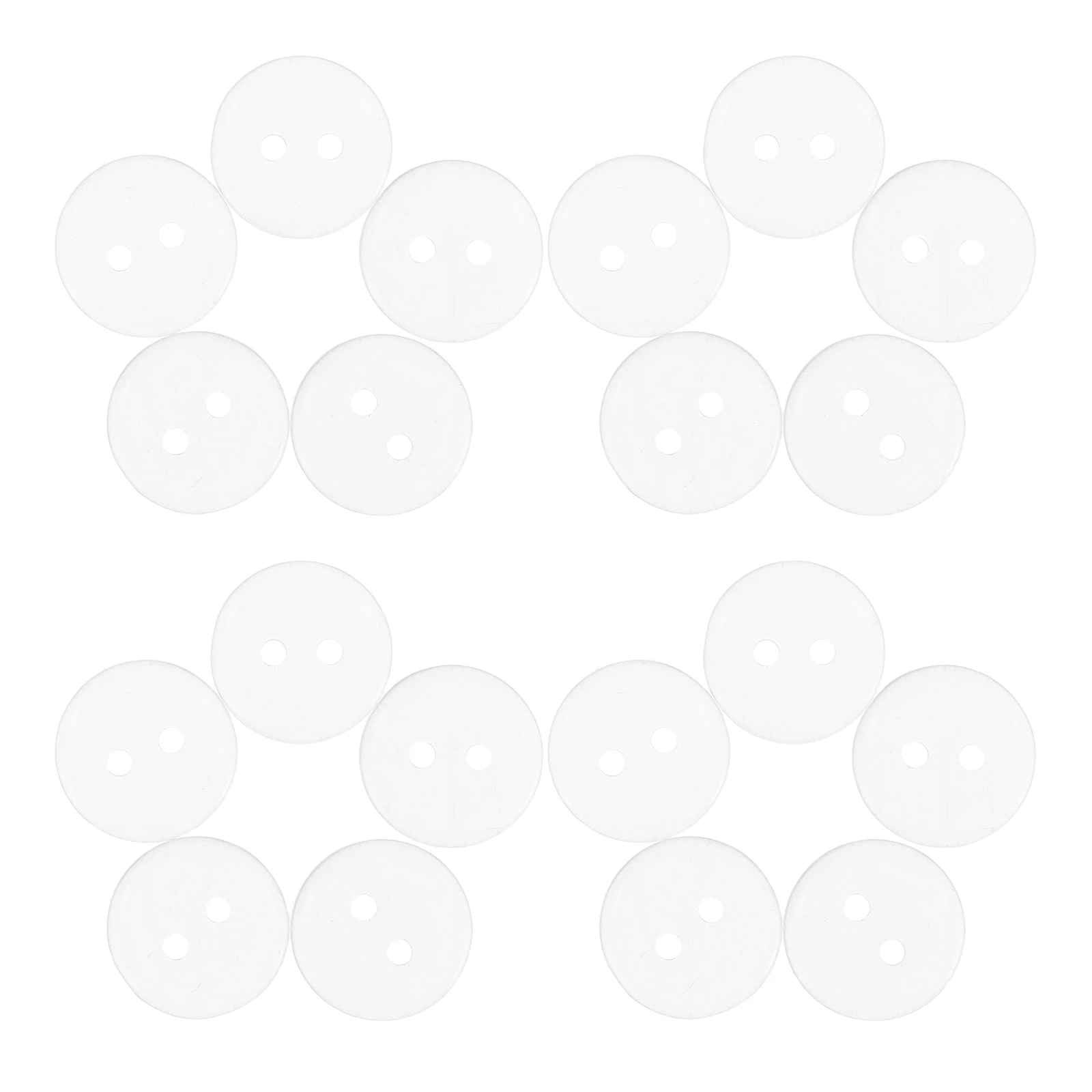 

100Pcs Transparent Resin Round Sewing Buttons Clear Flatback 15mm Children's Clothing DIY Craft Sweater Shirt Fasteners
