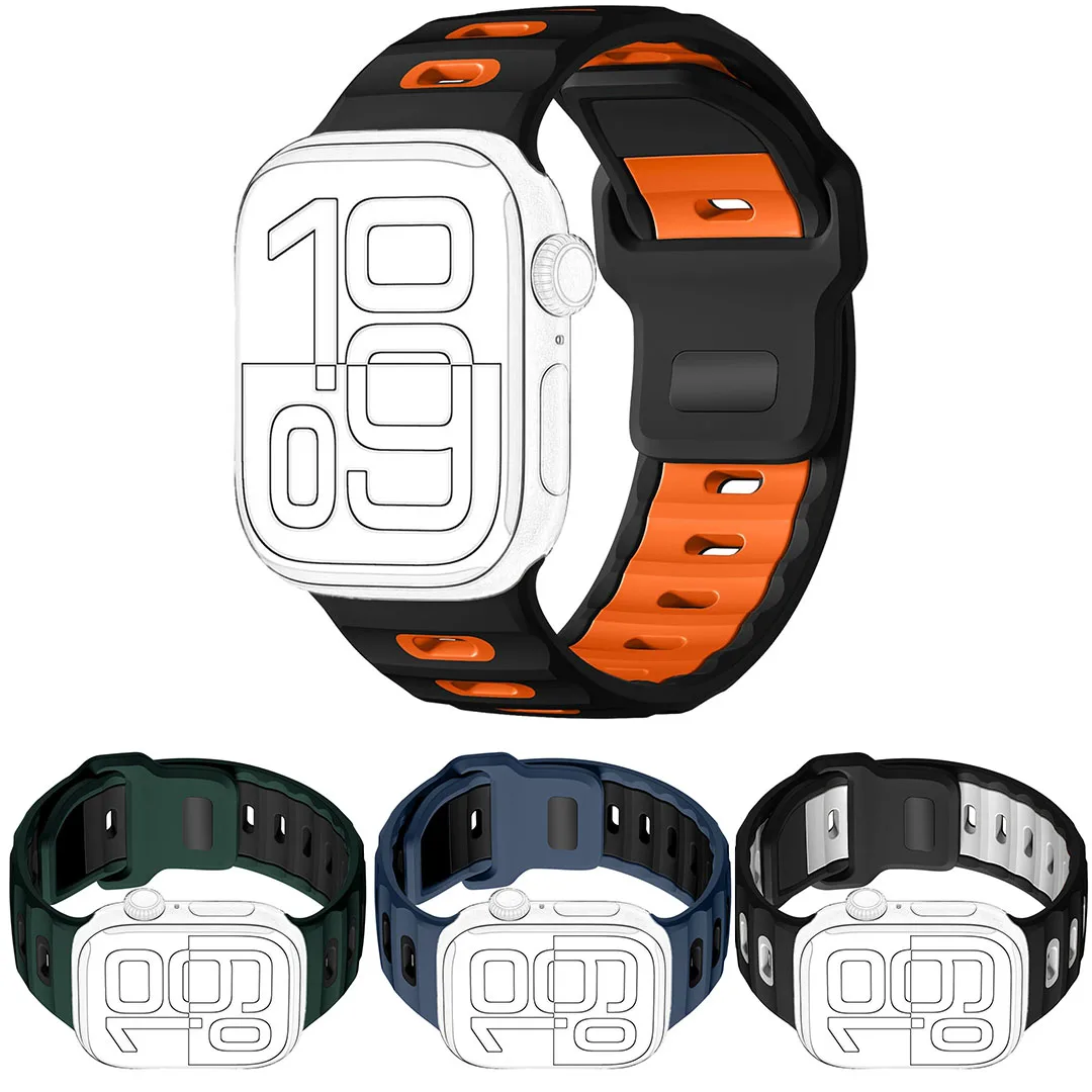 

Sport Band for Apple Watch Ultra 2/Ultra/SE/10-1, 42-49mm, Waterproof Silicone Strap for Men