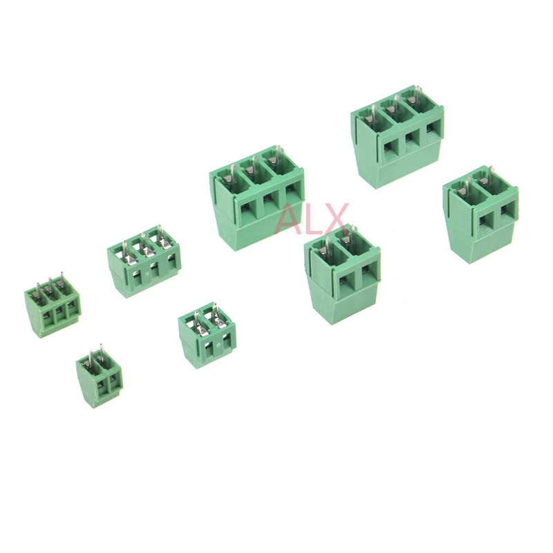10Pcs KF120/KF128 2.54mm/3.5mm/3.81mm/5.0mm/5.08mm Pitch 2p/3p Straight Pin Pcb Screw Terminal Block Connector 2/3/4/5/6/8/10Pin view 3