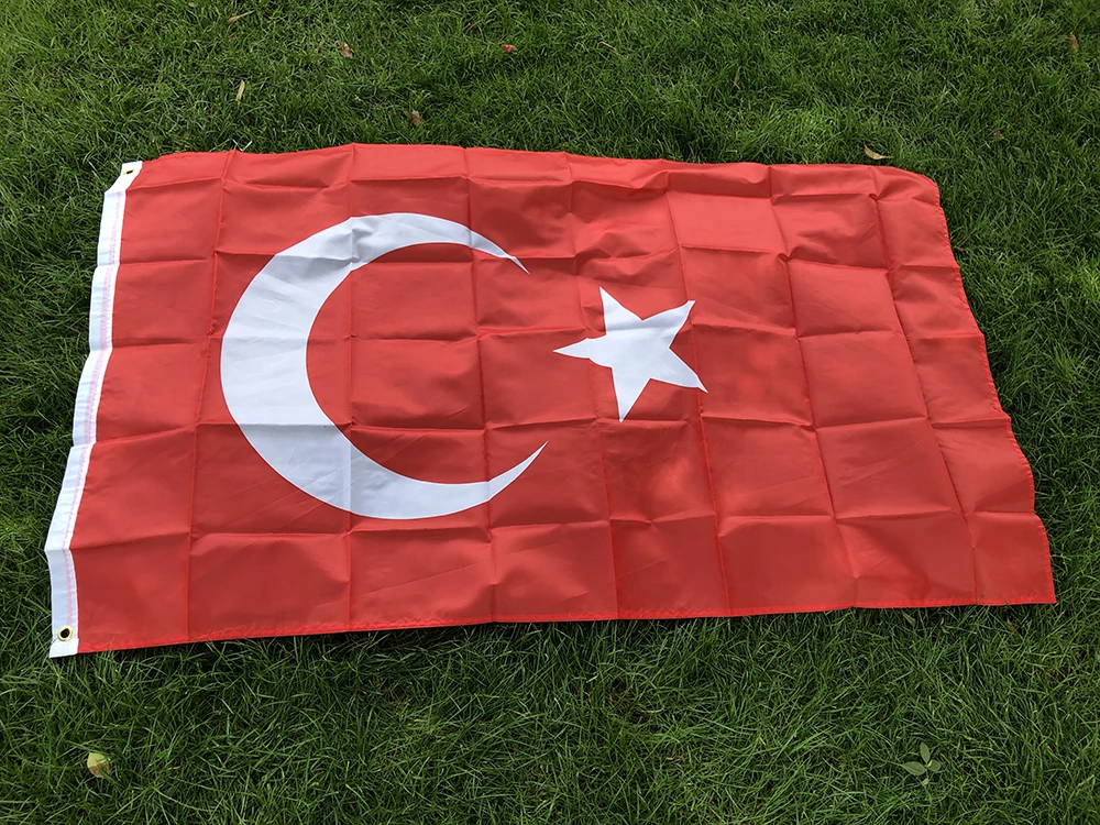 Bandera Turquía 150x90cm – Bandera nacional turca de poliéster - imagen 2