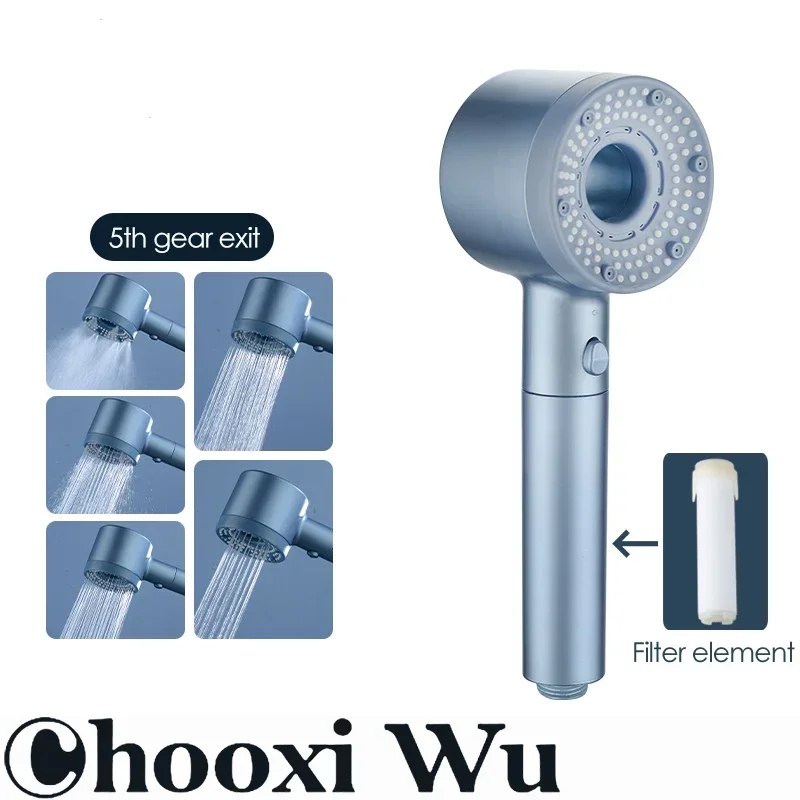 CHOO XIWU-Hollow supercharged handheld shower head, powerful supercharged shower head, bathroom bath filter shower head