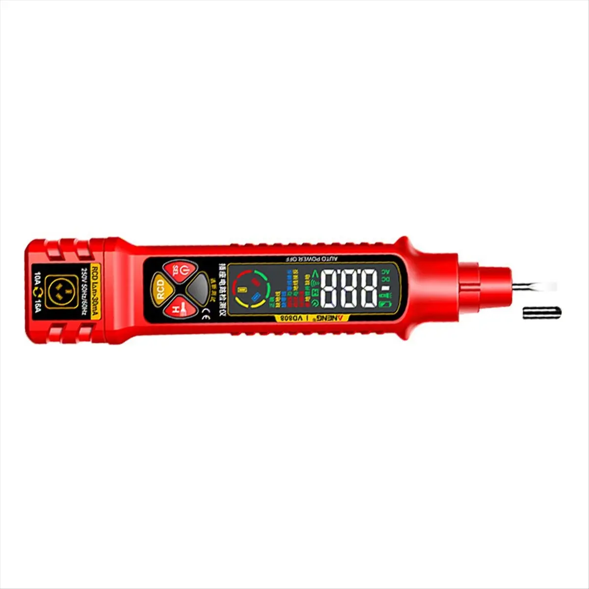 【Socket】 VD808 Digital Socket NCV Tester Circuit Breaker Finders Voltage Measuremen Leakage Polarity Leakage NCV Test US Plug