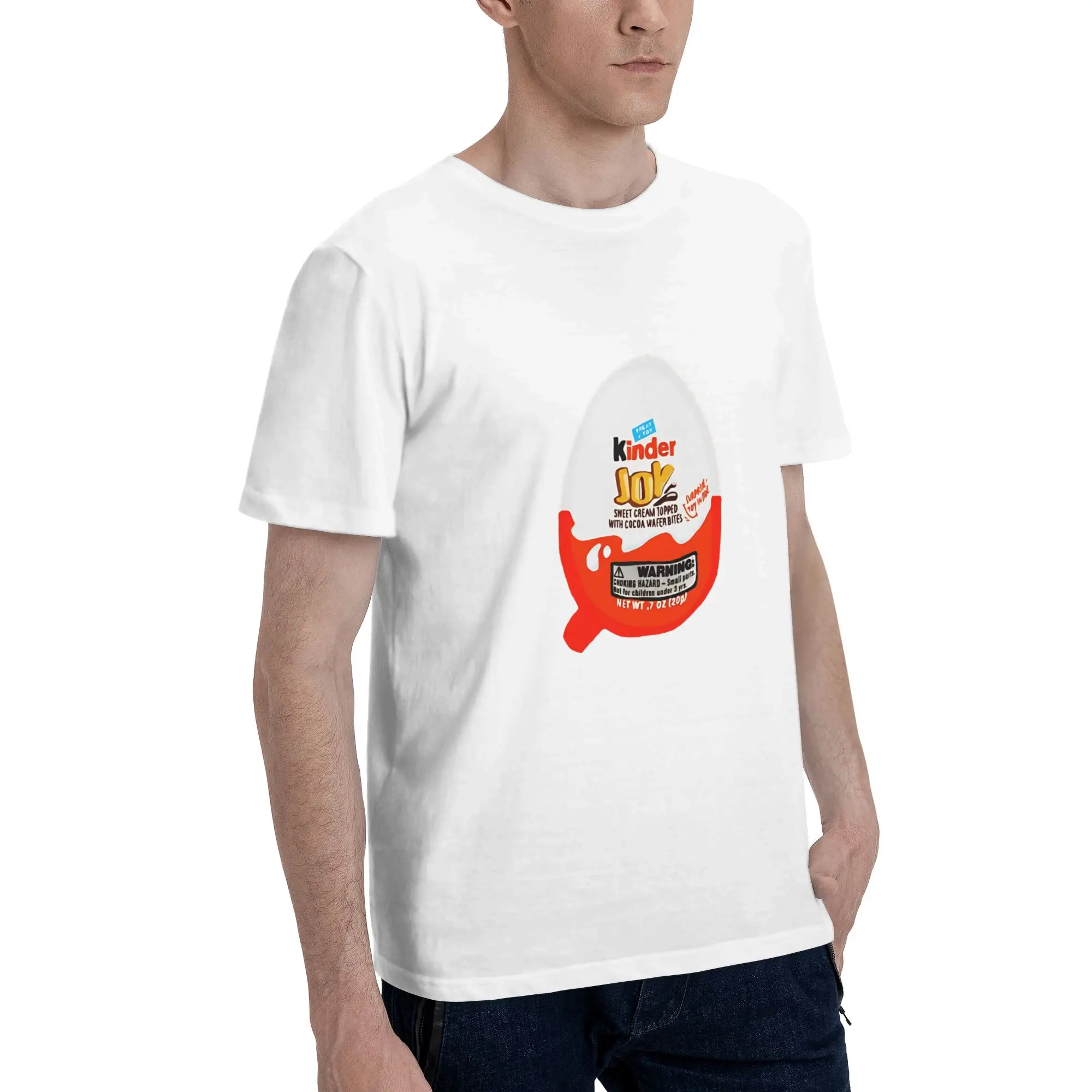 Kinder surprise egg Men's T Shirt Kinder Egg Cool Tees Short Sleeve Crewneck 100% Cotton Gift Idea Tops T-Shirt