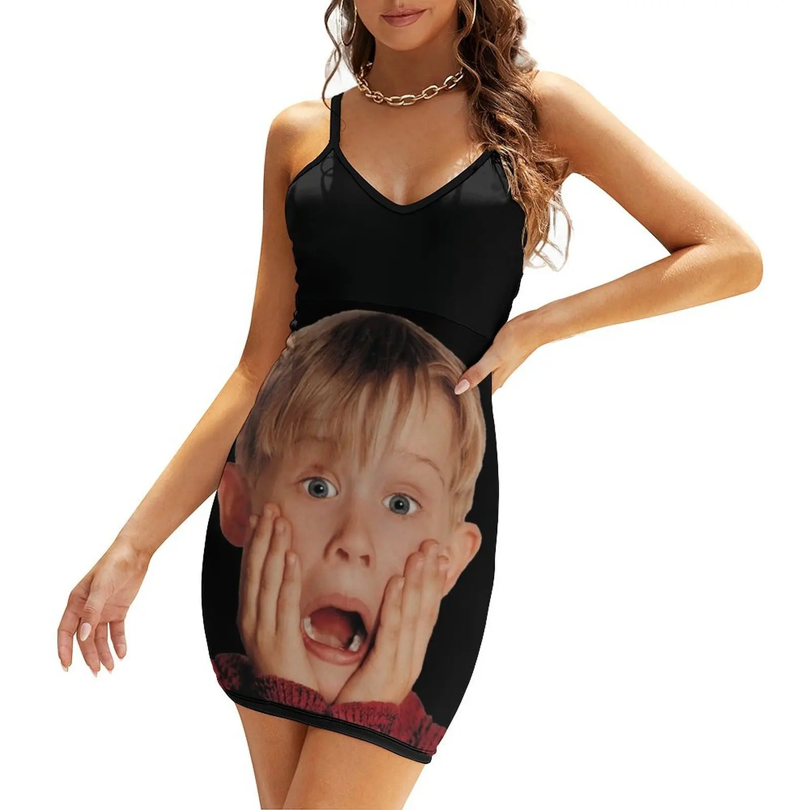 

Home Alone Sling Dress women's clothing korea stylish dresses for official occasions luxury woman party dress Dance dresses