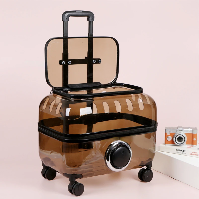 

Modern Large Capacity Cat Space Capsule Transparent Pet Dog Cat Trolley Case for Travel Hiking Walking Outdoor Transport Bag