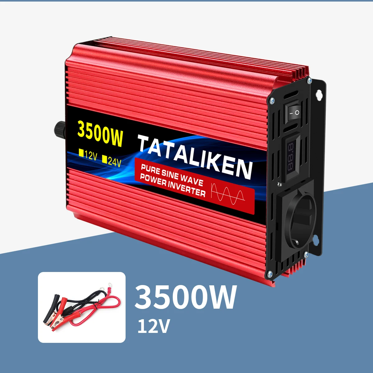 Omvormer Zuivere Sinus 2500 W/3500 W/4500 W/5000WDC 12 V/24 V naar AC 220 V 230 V Voltage Transfer Converter Oplaadadapter EU Socket