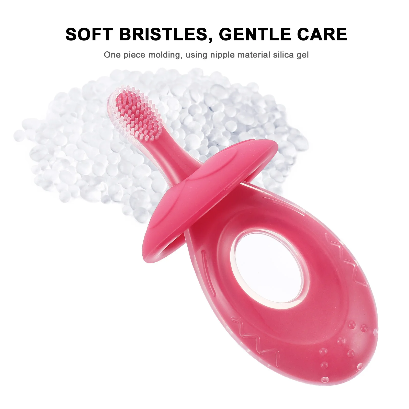 

1Set Baby Silicone Toothbrush Compact Mini Training Toothbrush Short Handle Easy Grip Teeth Cleaning Infant Kids Mouth Care