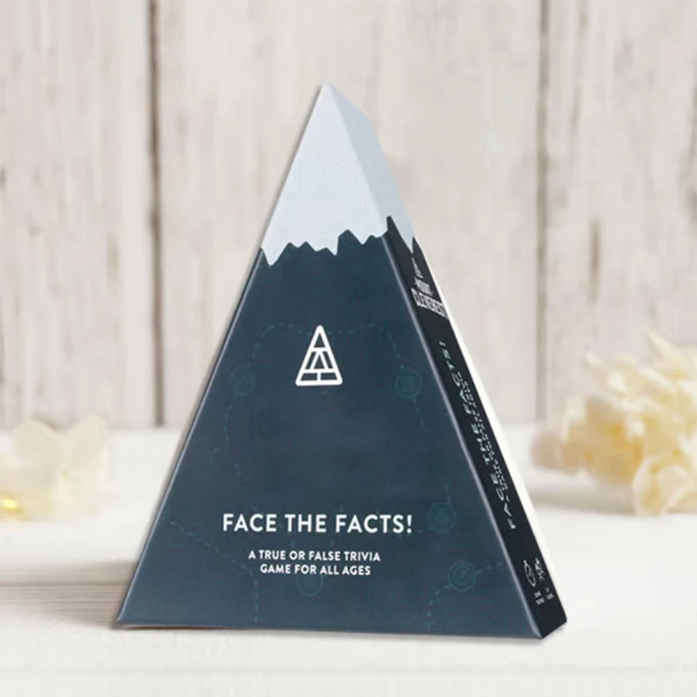 100 PICS MOUNT CLEVEREST Face The Facts Edition True or False Trivia Game Fun Family Card for Adults & Kids Party Games Birthday