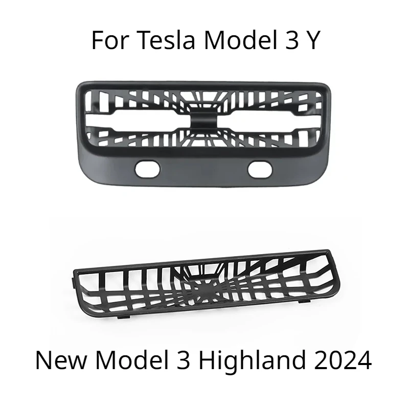 Rear Air Vent Cover for Tesla Model 3 Y New Model3 Highland Air Conditioning Outlet Protective Cover Plaid Version Outlet Filter