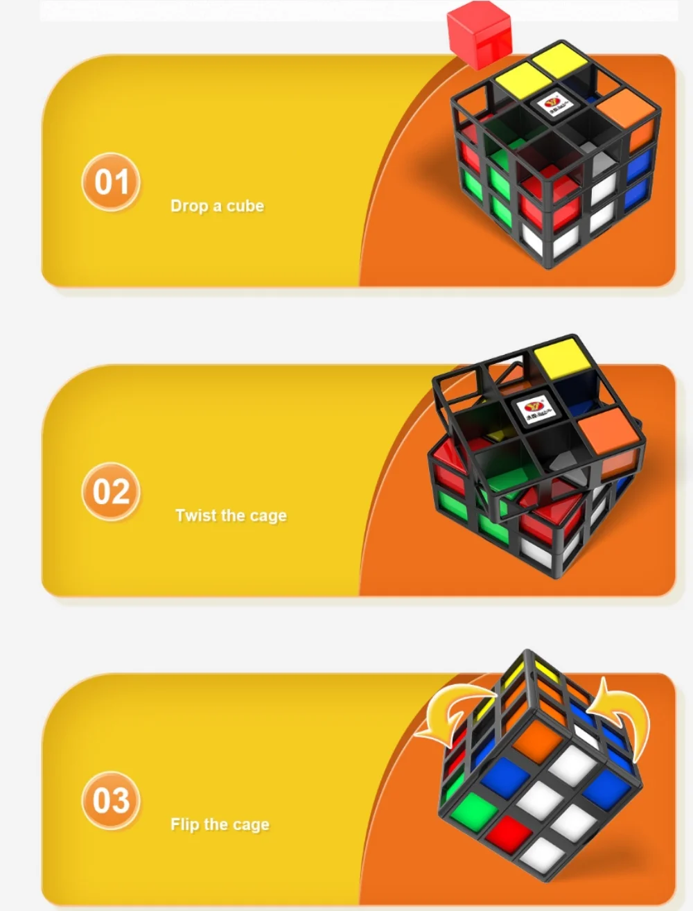 YongJun YJ Tick Cage Cube Fun Games Magic Cube 3x3 Cubo Magico Twist Puzzle Cube Edukacyjny pomysł na prezent Zabawka