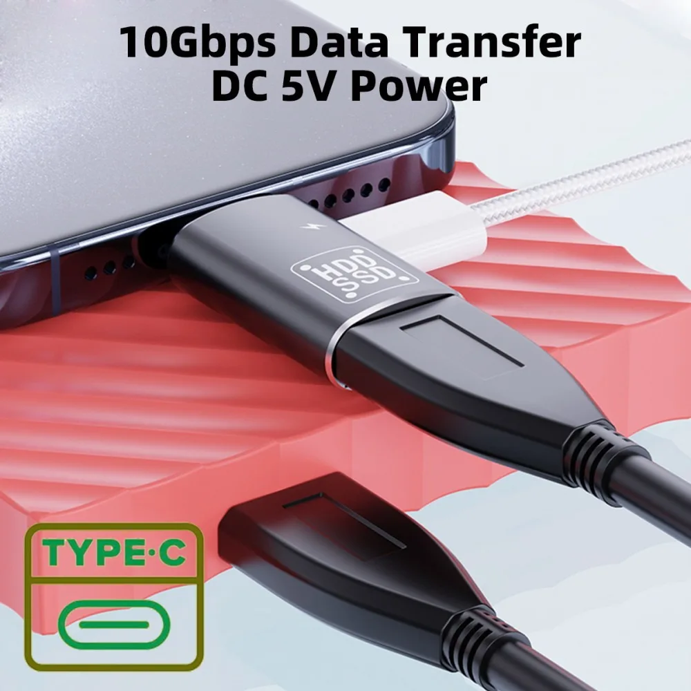 MDR USB-C Type-C OTG para USB 3.0 adaptador fêmea, alimentação para tablet e telefone, 10GBPS, DC 5V