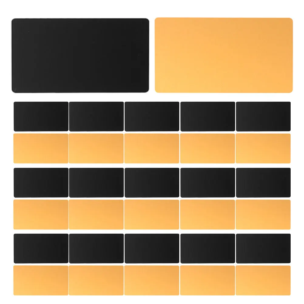 

100Pcs Blank Aluminum Metal Business Cards Nameplates for Engraving Conferences Meetings Metal Business Cards Aluminum Card