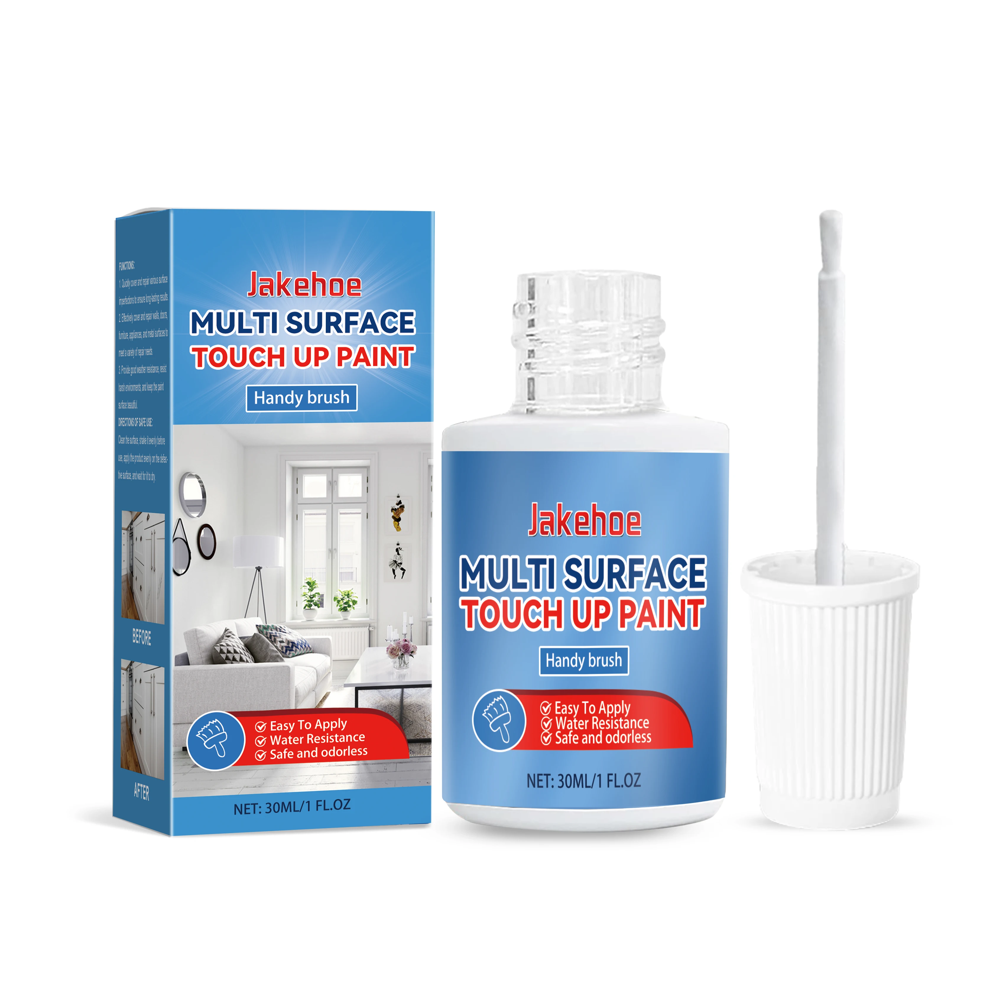 

Многофункциональная ремонтная краска - водостойкая, для ремонта стен в ванной, маскировки царапин, восстановления блеска, проста в использовании, долговечная отделка