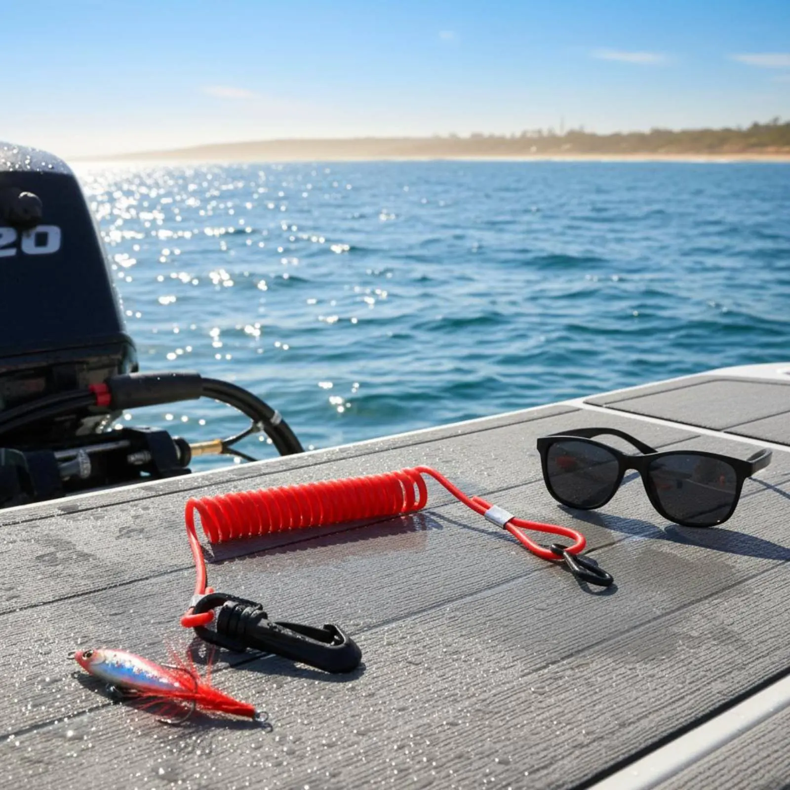 Aquatic Kill Cutoff Lanyard Universal Kill Cutoff Lanyard Engine Stop Tether Long-Lasting Boat Engine Safety Cord Wear-Resistant view 2
