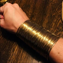 Overlong Opening Cuff Bracelets & Bangles For Women Statement African Bracelet Long Fashion Jewelry Handmade Accessories MANILAI