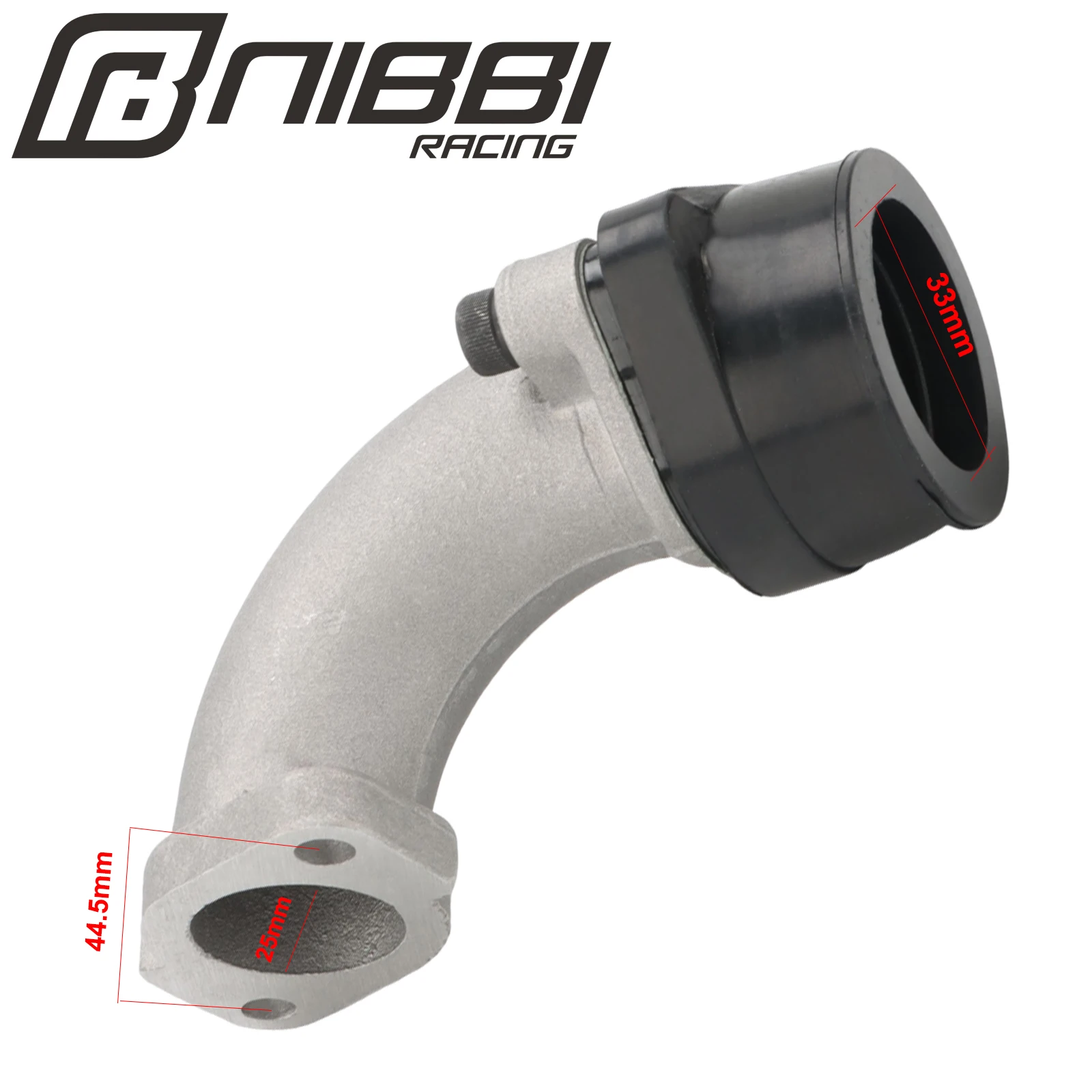 NIBBI Motorrad Horizontaler Motorflansch-Ellbogenadapter Ansaugkrümmer-Kit für PE24/26/28 Vergaser PWK24/26/28 Vergaser – Detail 3