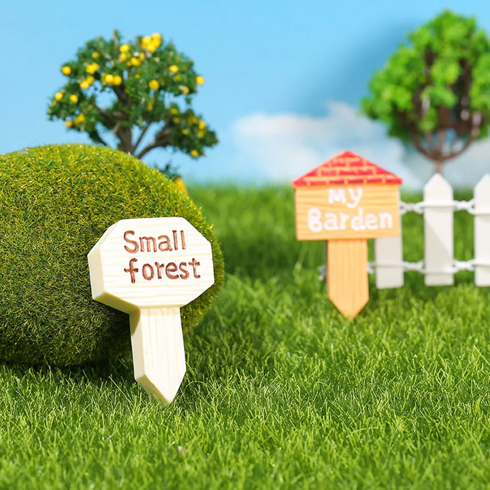 

Набор из 12 разноцветных декоративных указателей из смолы: милые украшения для микроландшафта, декор для сада, рабочего стола, бонсай, указатели направления
