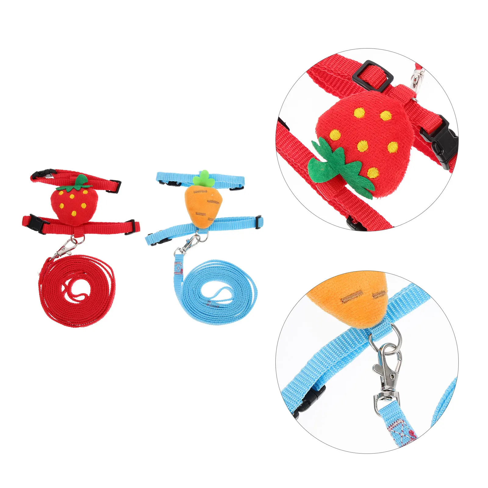 

2Sets Rabbit Harness and Leash Premium Bunny Harness Set Sturdy Adjustable Pet Walking Gear Cute Bunny Decor Ideal Gift for Pet