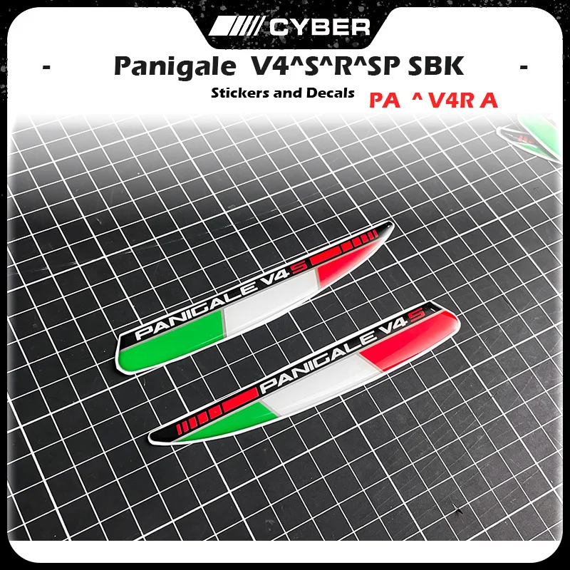 

V4S For Ducati Supersport Panigale V4 V4S V4R SBK 2018-2022 Italian Tricolor Flags for Wings 3D Winglet Flank Sticker Decal