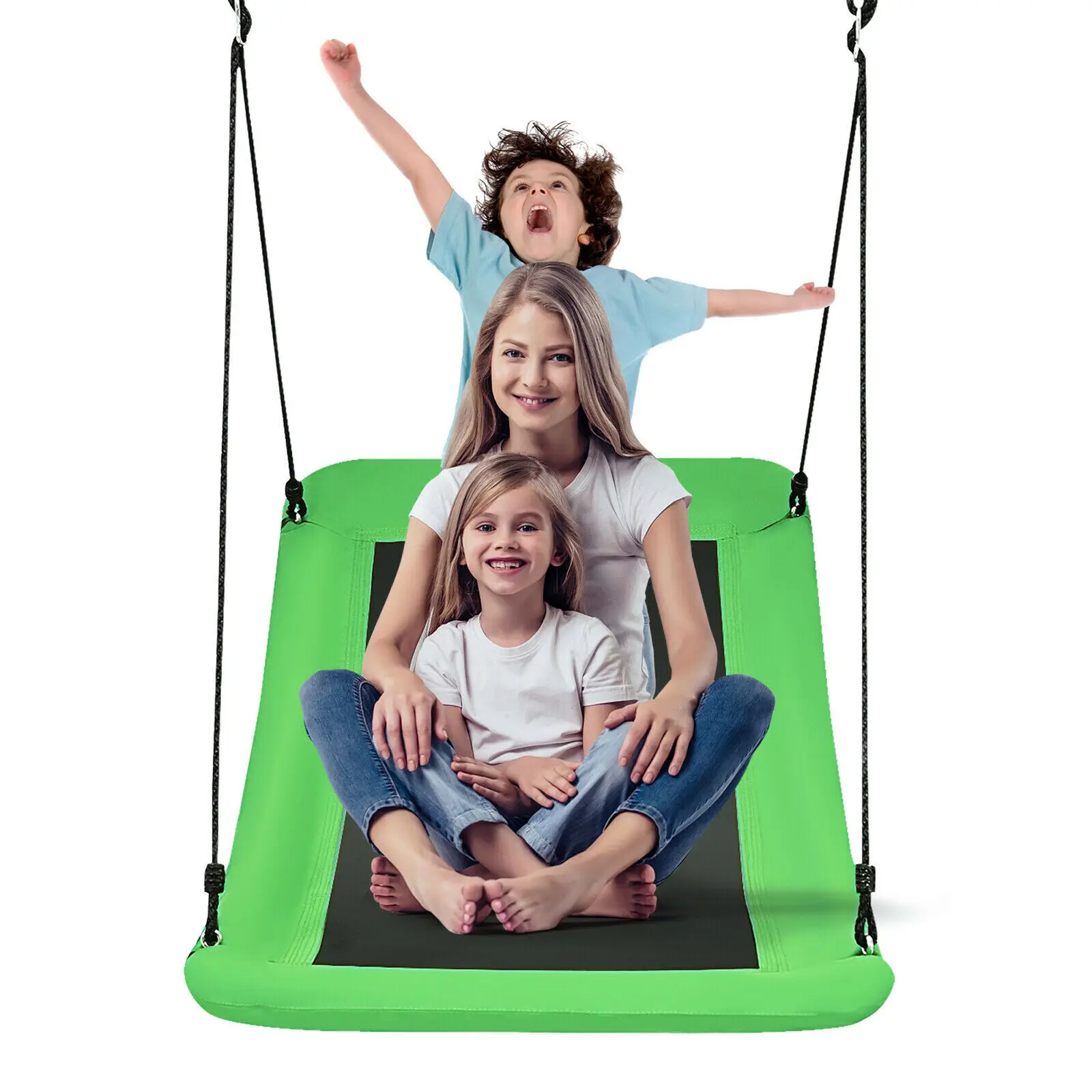 

700lb Giant 60" Platform Tree Swing for Kids and Adults Green