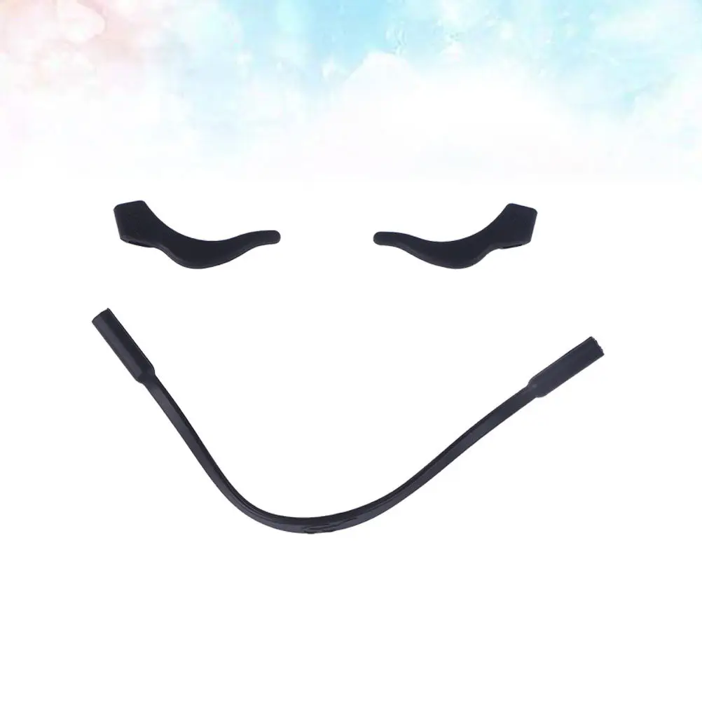 

3Sets Silicone Ear Hook Rope Eyeglass Strap Holder Anti-Slip Eyewear Retainer for Kids Adults Stretchy Sweatproof Washable