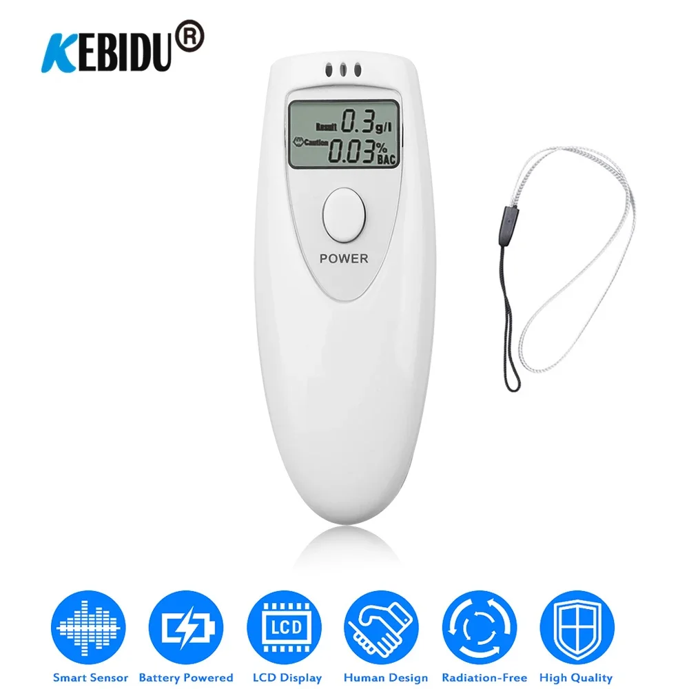 Portable Digital Alcohol Breath Tester LCD Display Inhaler Alcohol Meters Handheld Analyzer Breathalyzer Detector Test Testing