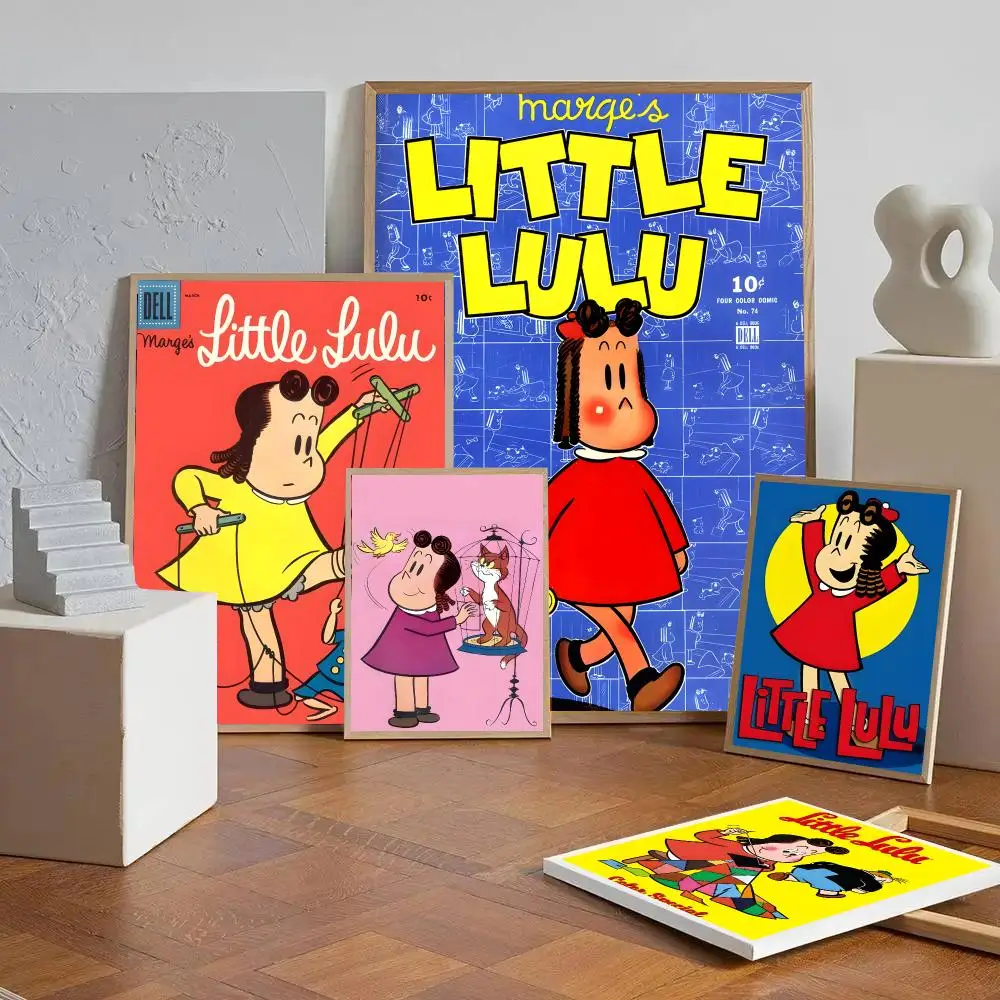 The Little Lulu Poster Prints Wall Art Pictures For Modern Bedroom Game Room Home Aesthetic Room Deco