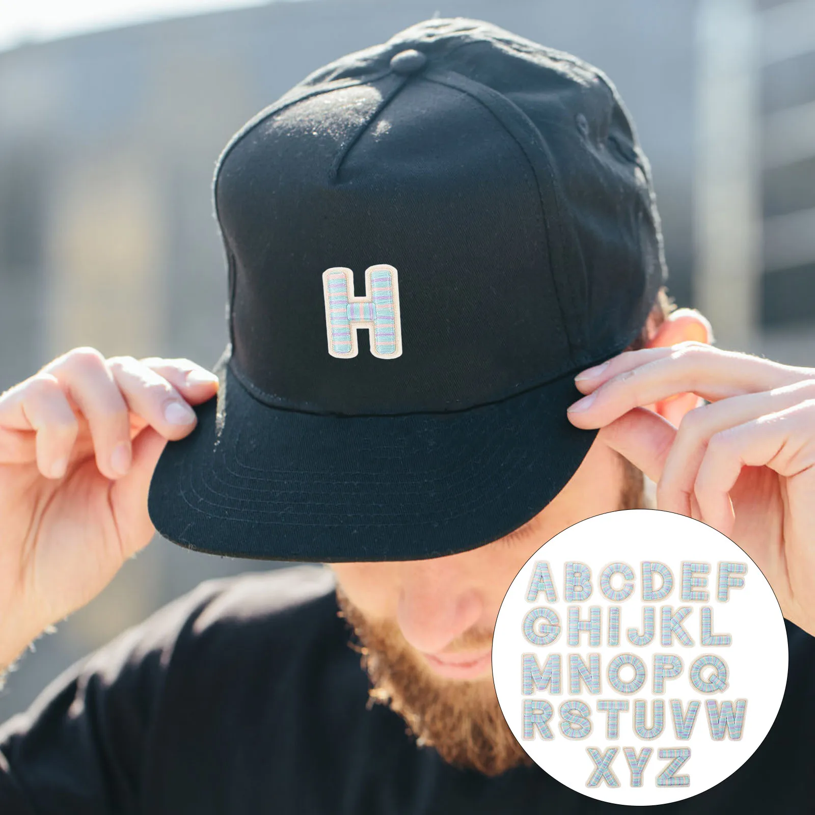 

26pcs Alphabet Badge Patches Embroidered Fabric Letter Iron On Clothing Patches for Clothes Bags Backpacks Books