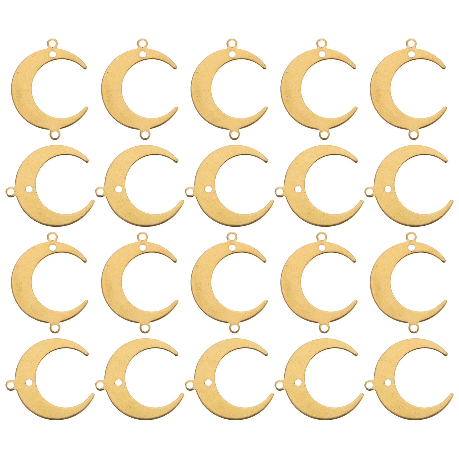 

50pcs Moon Shape Pendant Connectors For Jewelry Making Diy Necklace Earring Charms Alloy Craft Findings Moon Pendants