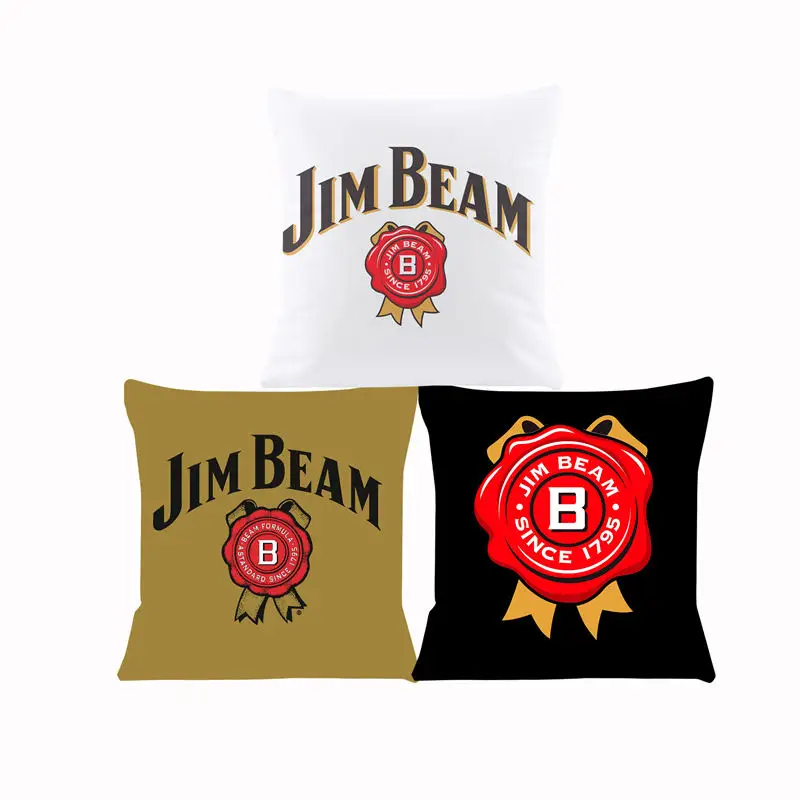 Jim Beam-funda de cojín para sofá, cubierta de almohada para asiento de coche, 45x45cm, SJ-655 decorativa para el hogar