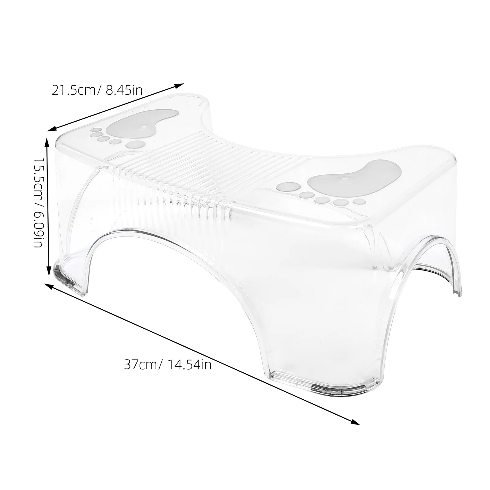 شفافة نونسليب الحمام المرحاض مسند القدمين للبالغين خطوة القرفصاء قعادة التدريب البراز المنزل استخدام واضح البراز ل #2