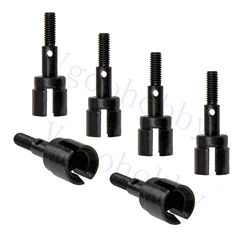 6Pack 02033 Metal Wheel Stub Axle Drive Axle Cup for HSP Redcat Exceed Volcano 94123 94111 1/10 RC Car Buggy Truck