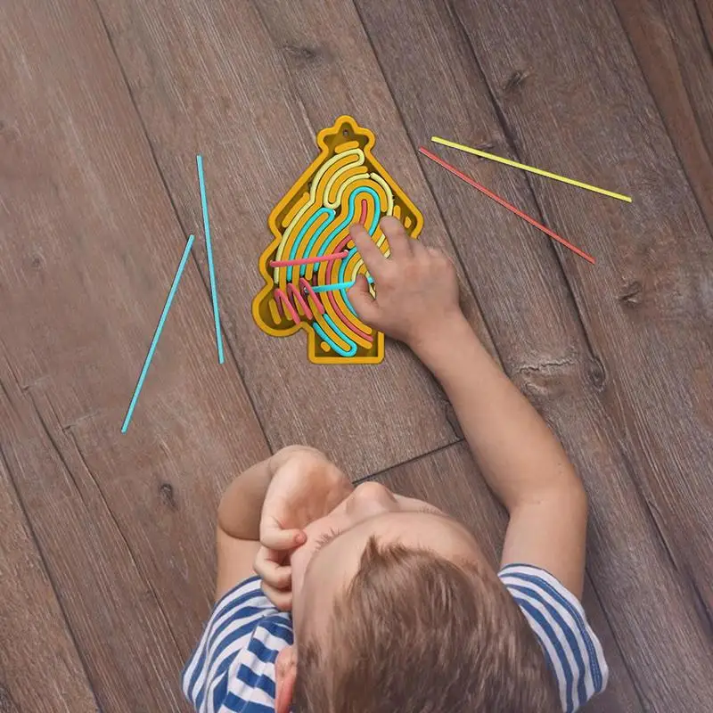 Planche mentaires orielle en silicone pour sapin de Noël, planche mentaires orielle silencieuse avec 18 cordes, activité de développement de jouet mentaires oriel pour les enfants