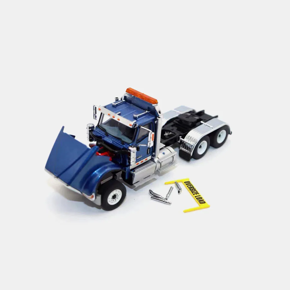 Diecast Masters 1/50 Scale HX520 Day Cab Tandem Tractor Metallic Blue Alloy Collectible Gift Static Display Model 71004