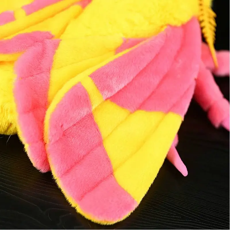 Original Insect Series Dolls Rose Maple Moth Plush Toy Simulation Animal North American Red Maple Moth Doll Kawaii Toy Gifts