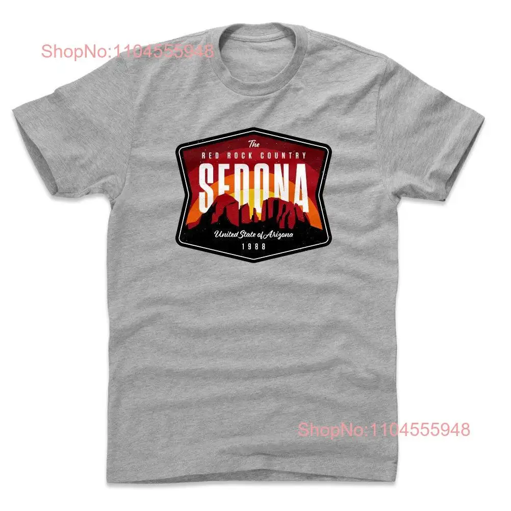 

Sedona Men's Cotton T Shirt Arizona Lifestyle Red Rock County WHT long or short sleeves