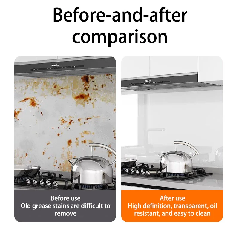 40cm Wall Stickers Moisture-proof Room Decor High Temperature Resistance Wallpaper Kitchen Decoration Home Adhesive Waterproof