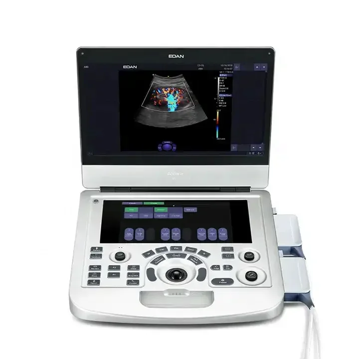 Échographie couleur portable Edan Acclarix AX3 avec transducteur convexe Échographie linéaire pour clinique humaine et vétérinaire