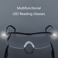 2.5X Reading Glasses Head Wear Eyeglass Magnifier Lenses with 2 LED Light