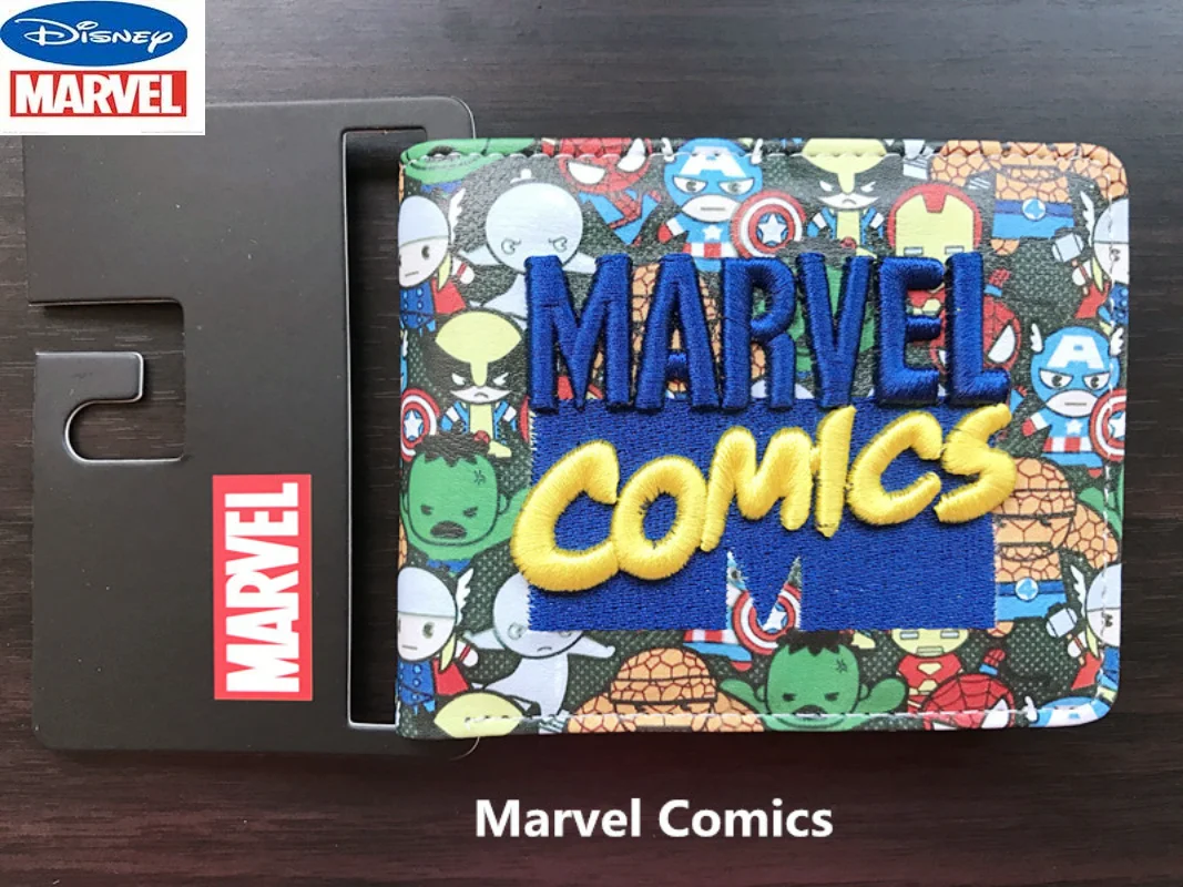 MINISO Marvel Short Wallet Wallet Avengers Doodle Coin Purse Student Wallet Birthday Gift Cute Wallet  Wallet Long for Men