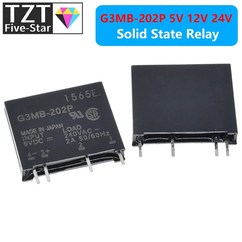 TZT 1/3/5PCS Smart Electronics Original Solid State Relay G3MB-202P DC-AC PCB SSR In 5V 12V 24VDC,Out 240V AC 2A
