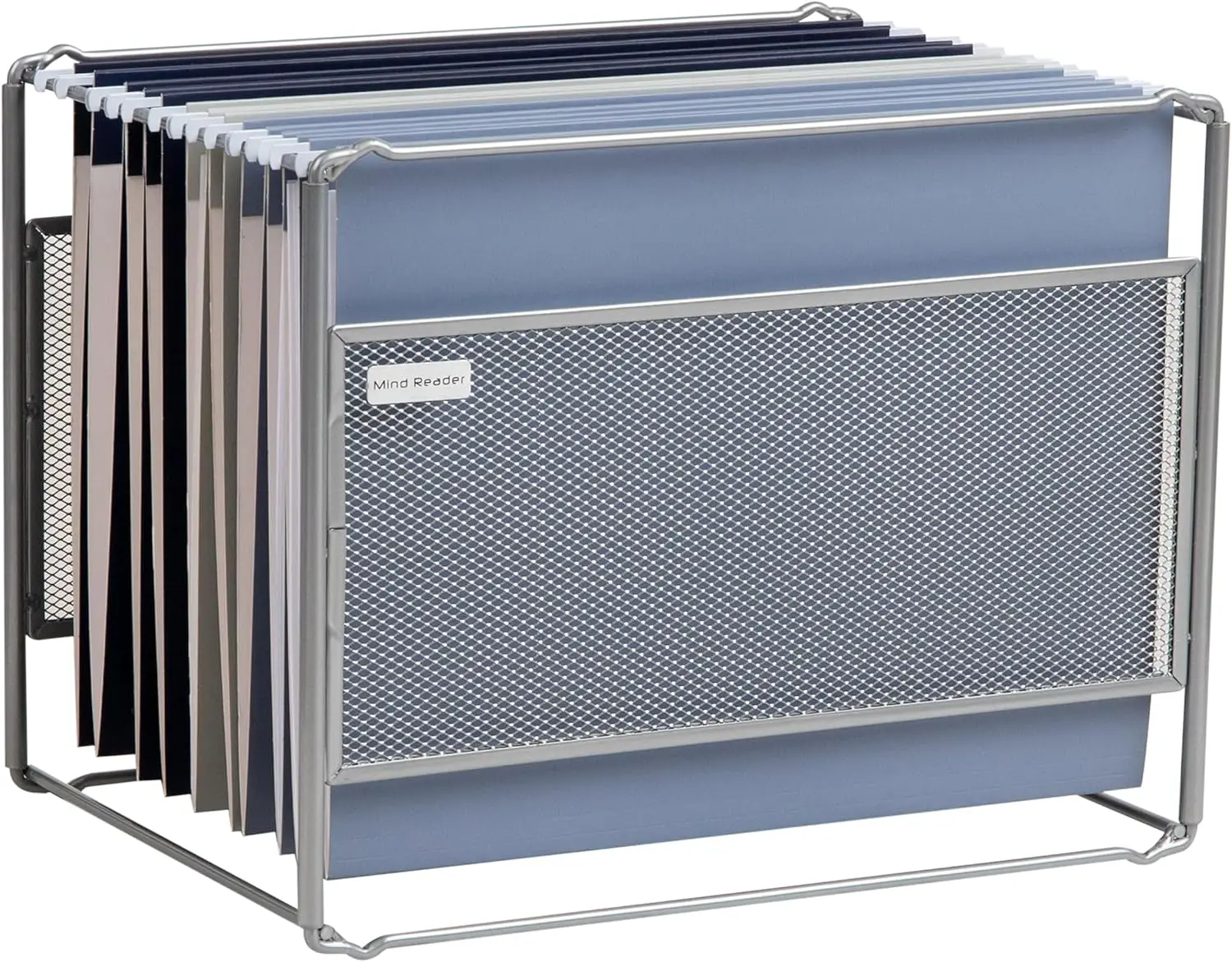 

Metal Mesh Hanging File Folder Organizer, Desktop Storage for Office, Silver